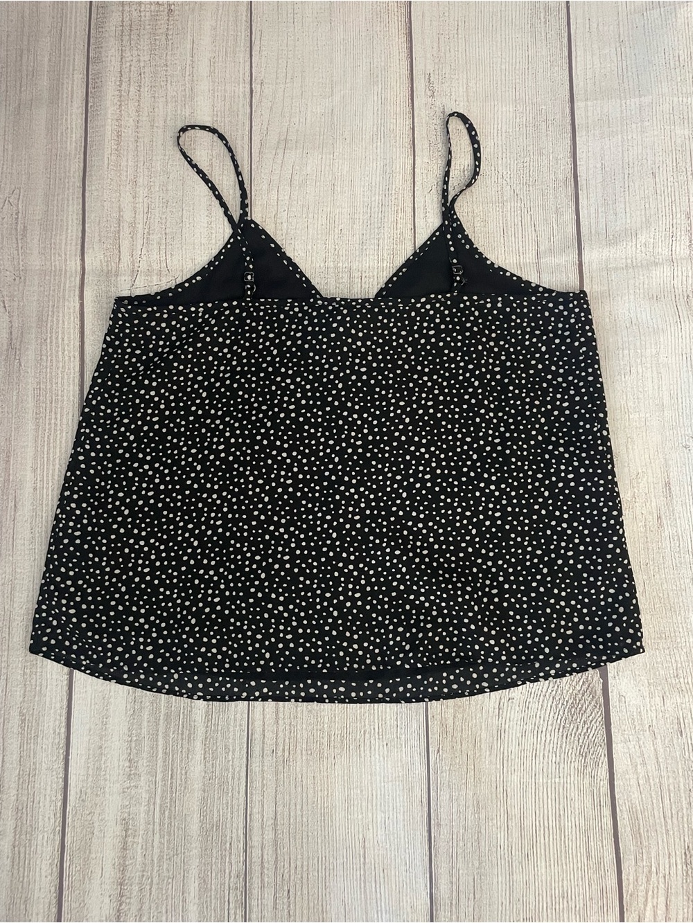 ABOUND Women’s Black Polka Dot V-Neck Camisole Spaghetti Strap Size Large - Picture 7 of 7